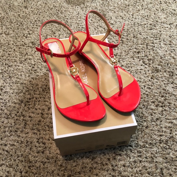 michael kors coral sandals